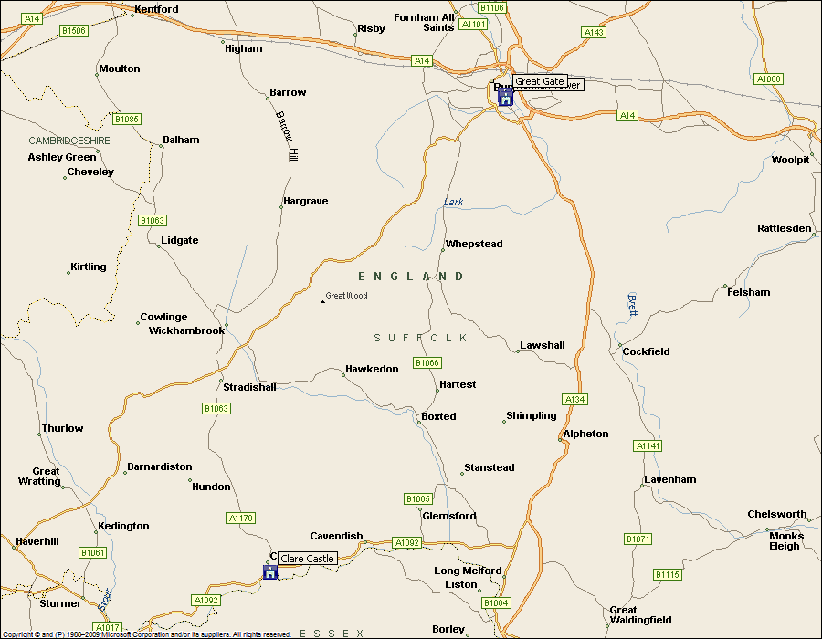 Large Castle Map of the Area